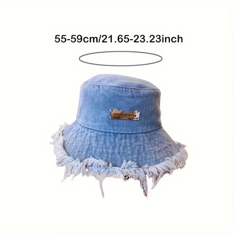 Stylish Denim Bucket Hat - Lightweight, and Elastic Fisherman Hat for Women - Perfect for Daily Wear and Holiday Gift