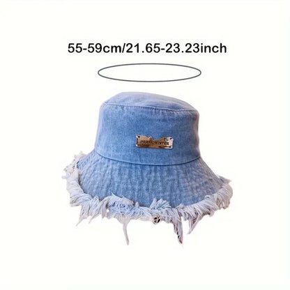 Stylish Denim Bucket Hat - Lightweight, and Elastic Fisherman Hat for Women - Perfect for Daily Wear and Holiday Gift