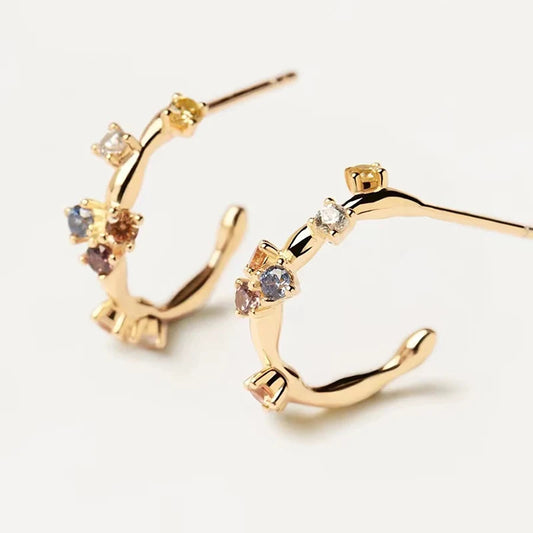 Colorful Fashion Zirconia Earrings