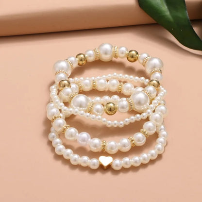 Beautiful and Versatile Pearl Bracelet Set of 4