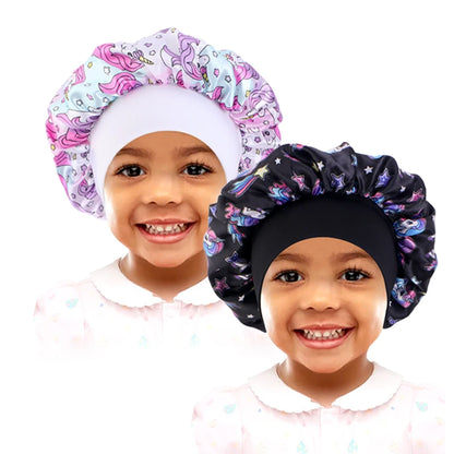 Kids Print Satin Bonnet