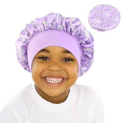 Kids Print Satin Bonnet