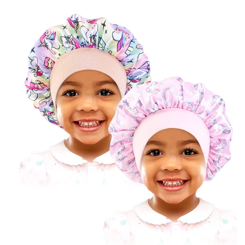 Kids Print Satin Bonnet