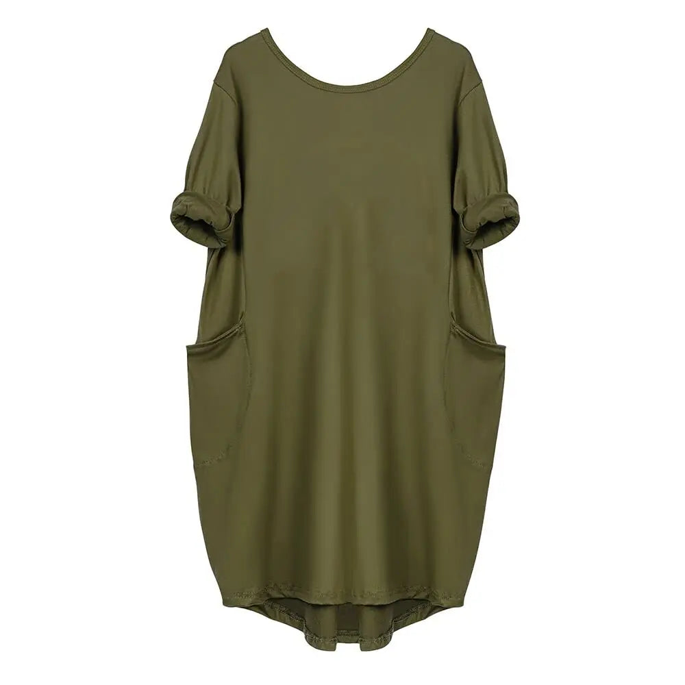 Plus Size Women Short Sleeve Dress