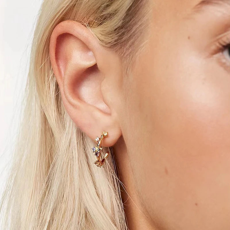 Colorful Fashion Zirconia Earrings