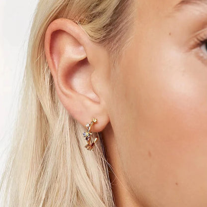 Colorful Fashion Zirconia Earrings