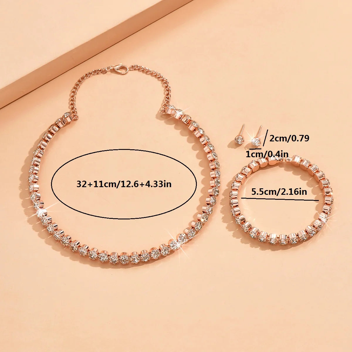 3 Piece Rhinestone Set