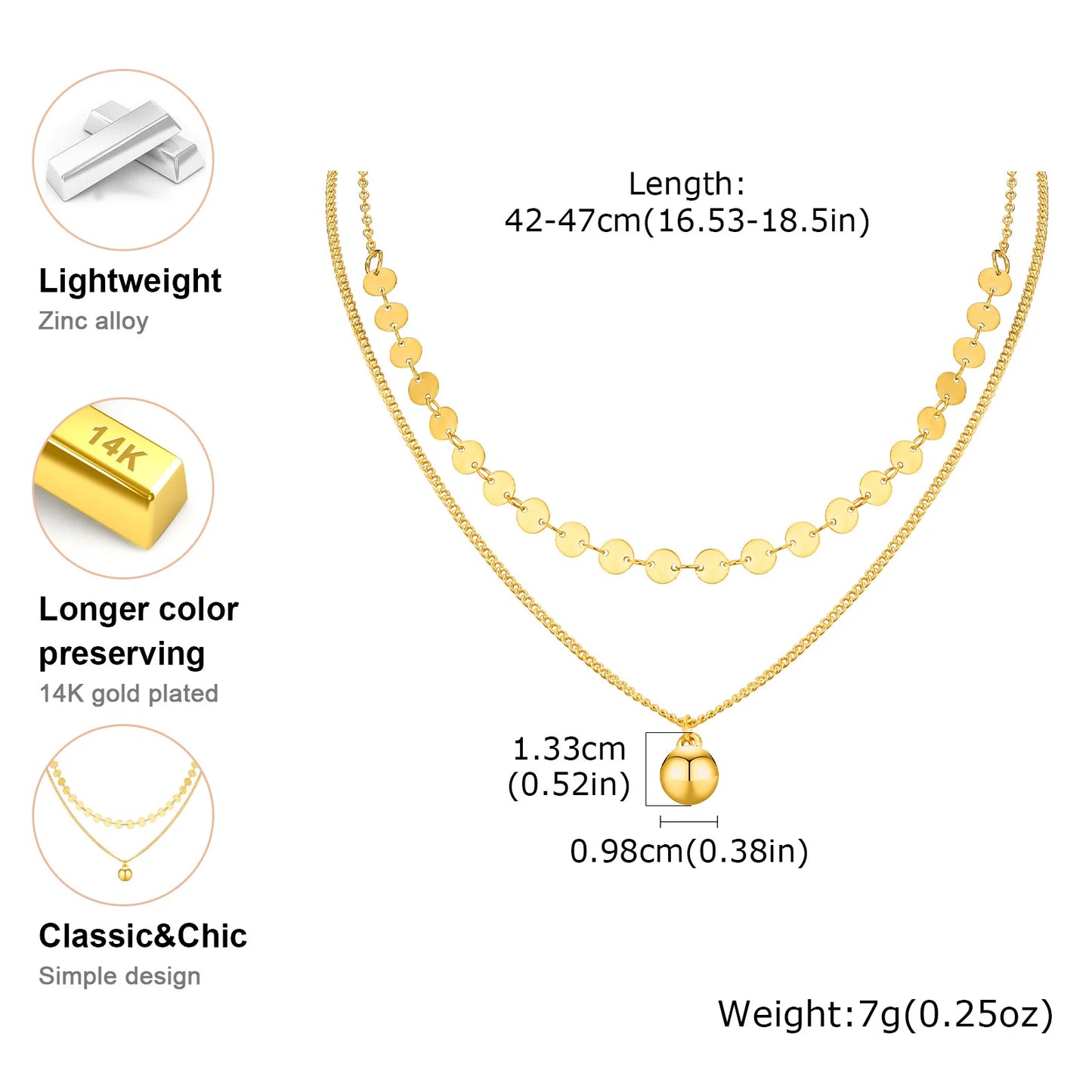 Ball Pendant Chain Choker