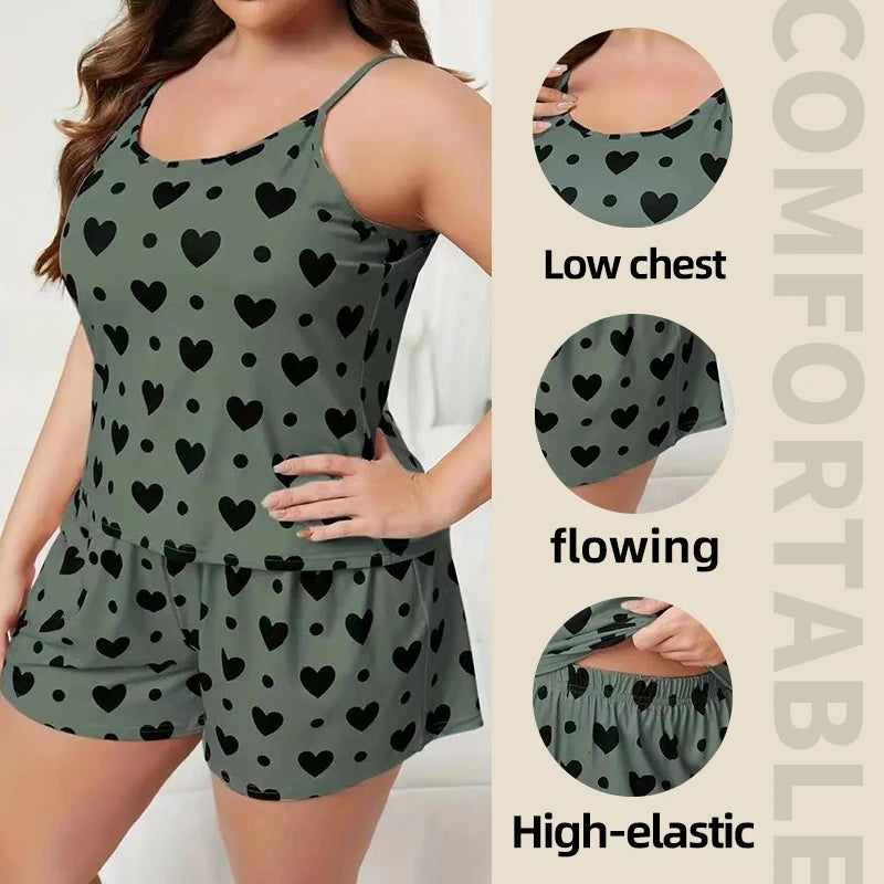 Plus-Size Women Sleepwear Set