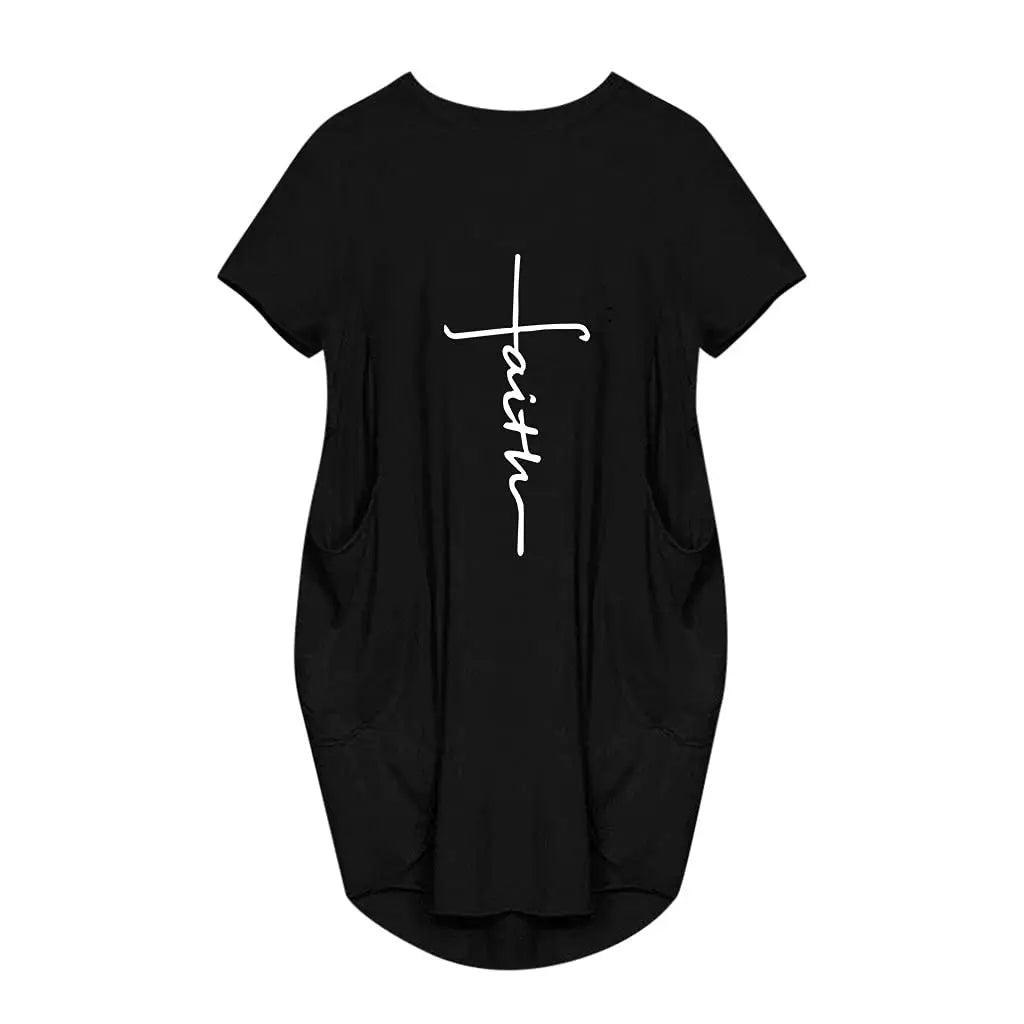 Plus Size Women Short Sleeve Dress