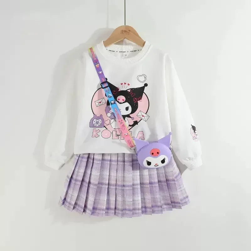 2pc Girls Preppy Clothing