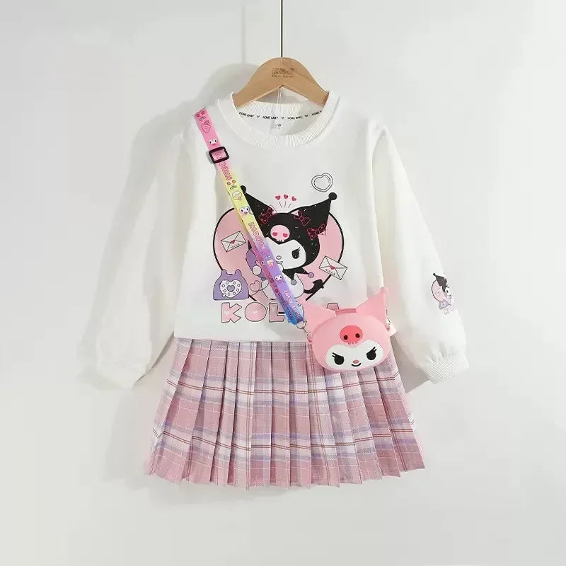 2pc Girls Preppy Clothing
