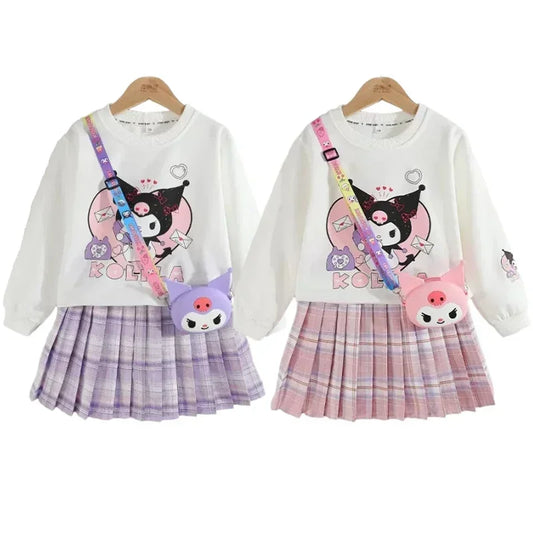 2pc Girls Preppy Clothing
