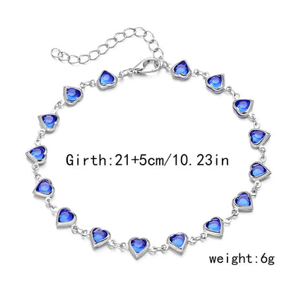 Exquisite Heart Shaped Charm Bracelet