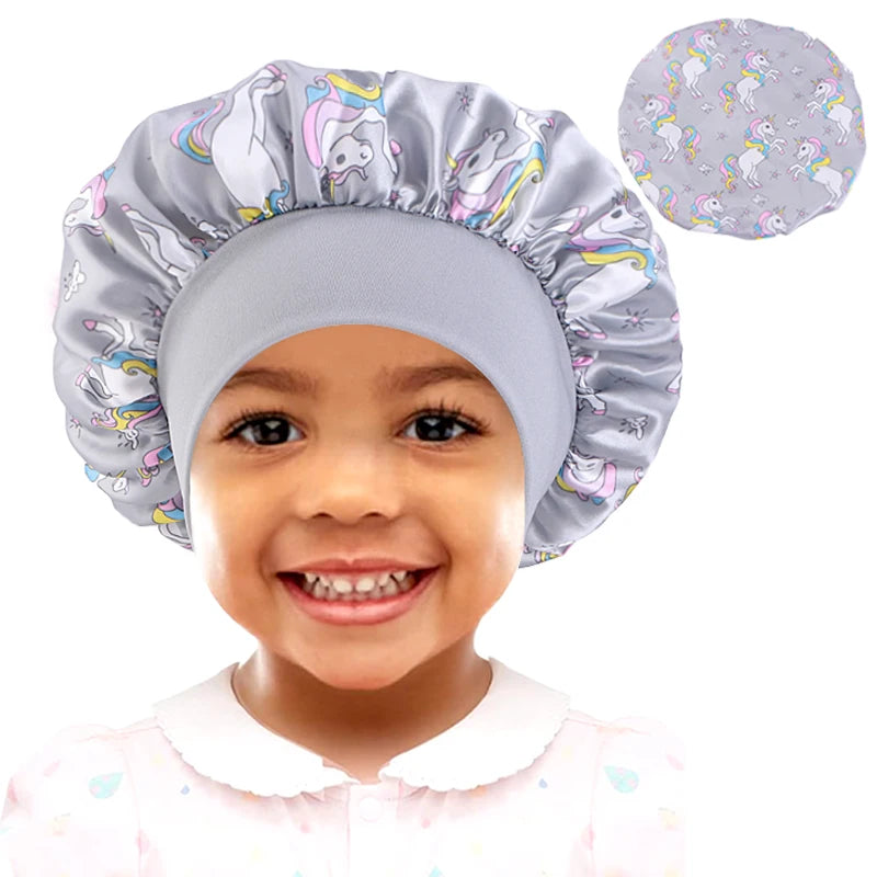Kids Print Satin Bonnet