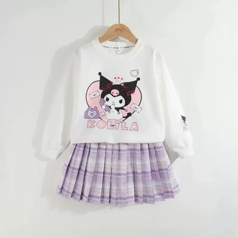 2pc Girls Preppy Clothing