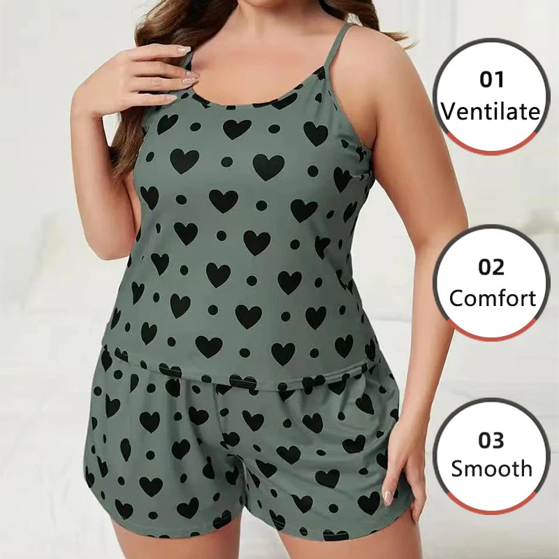 Plus-Size Women Sleepwear Set