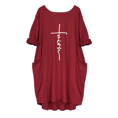 Plus Size Women Short Sleeve Dress