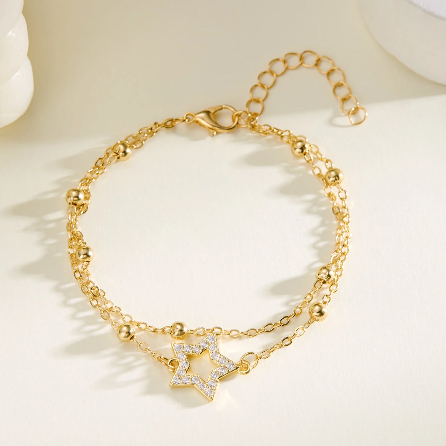 Elegant Crystal Flower Bracelet