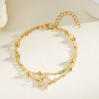 Elegant Crystal Flower Bracelet