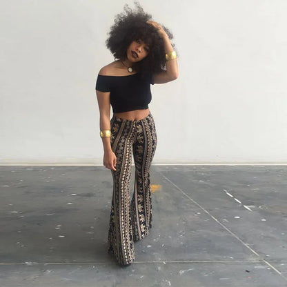 Bohemian Micro-flared Pants