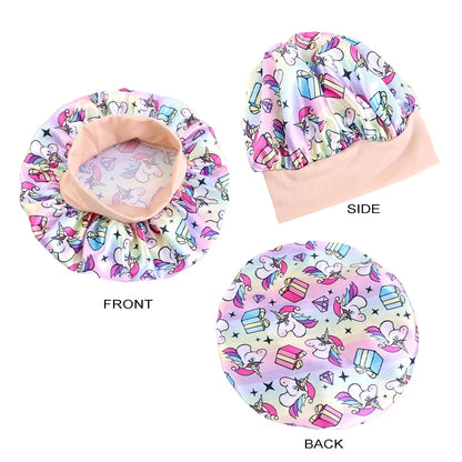 Kids Print Satin Bonnet