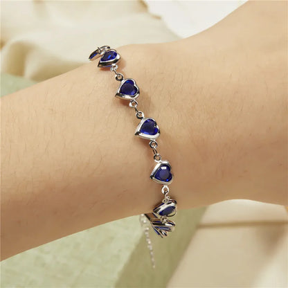 Exquisite Heart Shaped Charm Bracelet