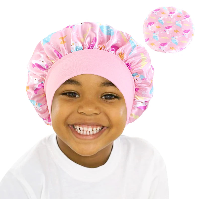 Kids Print Satin Bonnet