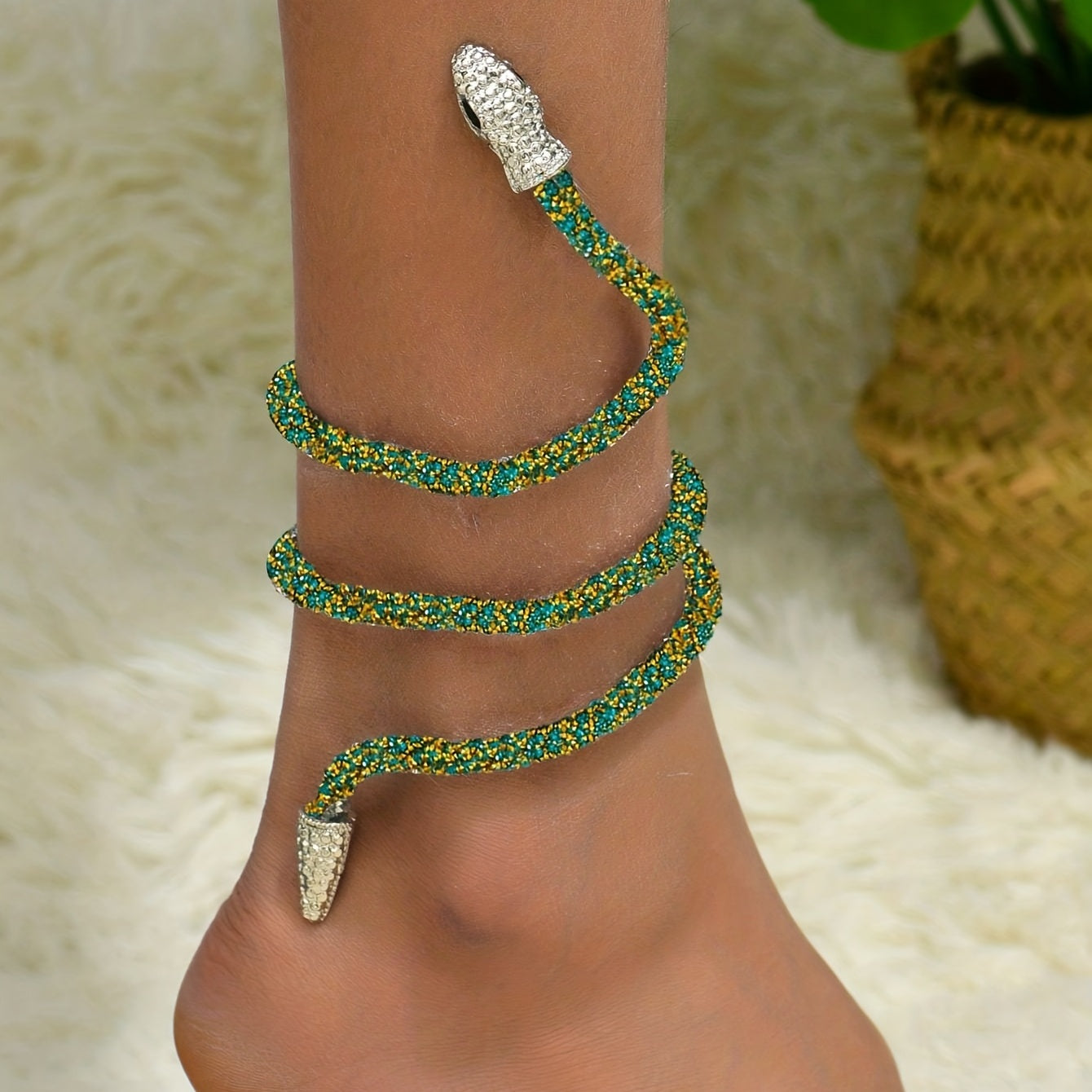 Rhinestone Chain Anklet