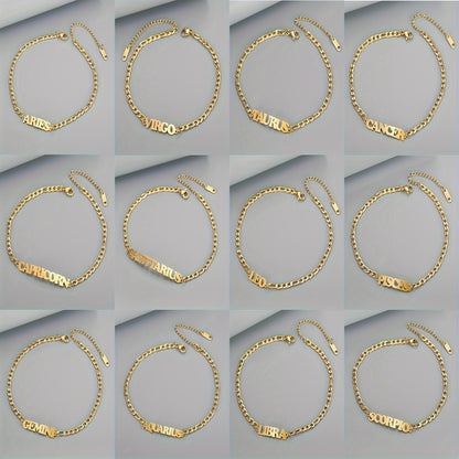 Twelve Zodiac Constellations Anklet
