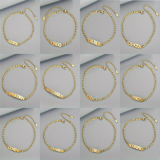 Twelve Zodiac Constellations Anklet