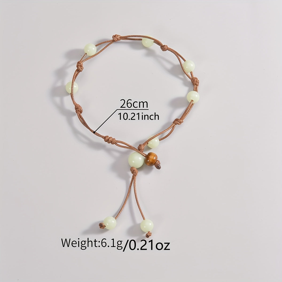 Boho-Chic Glow-in-the-Dark Acrylic Beaded Anklet - Vintage Style, Perfect for Beach & Casual Attire, Beach Accessories
