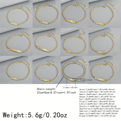 Twelve Zodiac Constellations Anklet