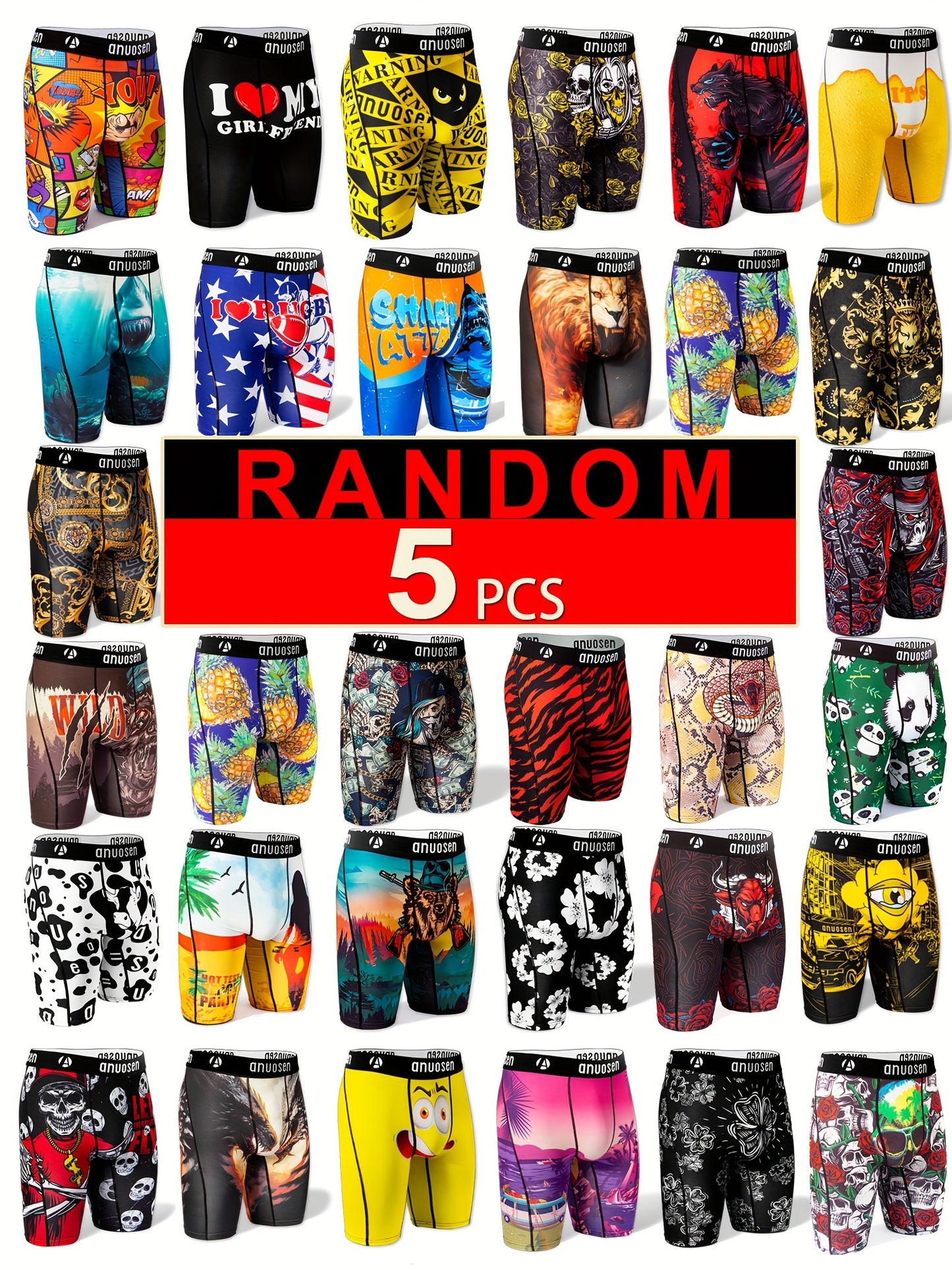 5pcs Boxer Briefs